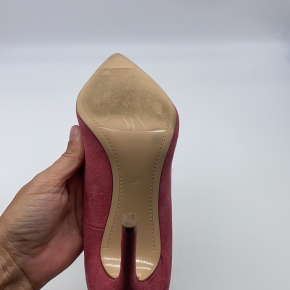 H&M - Raspberry Pink Suede Like Heels Size 36 or 5.5 - Picture 15 of 16